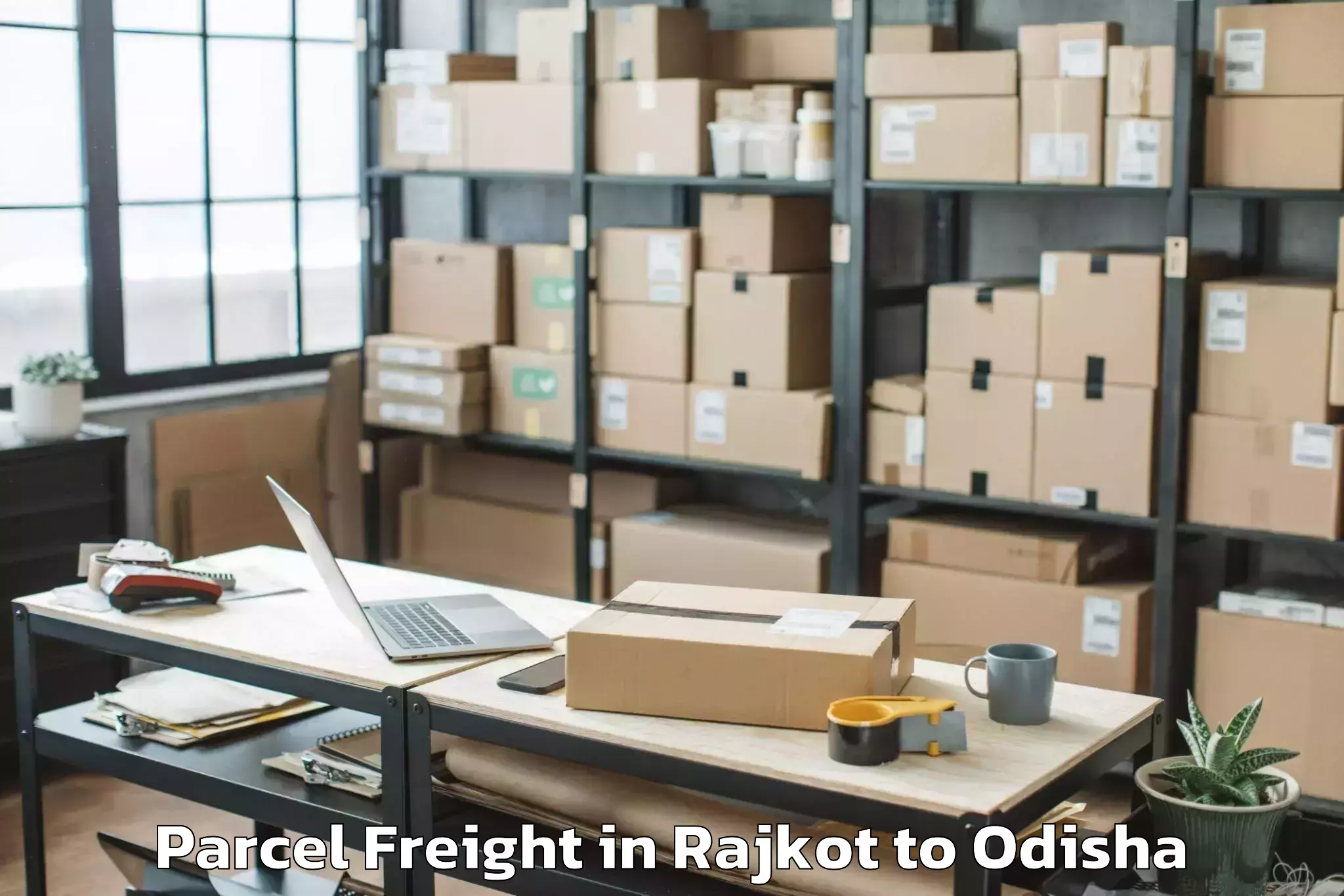 Quality Rajkot to Polasara Parcel Freight